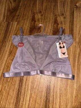 Danskin Lavender Mesh Bralette - Sheer Light Purple